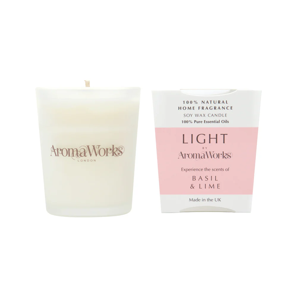 AromaWorks Light Candle Basil & Lime Small 75g
