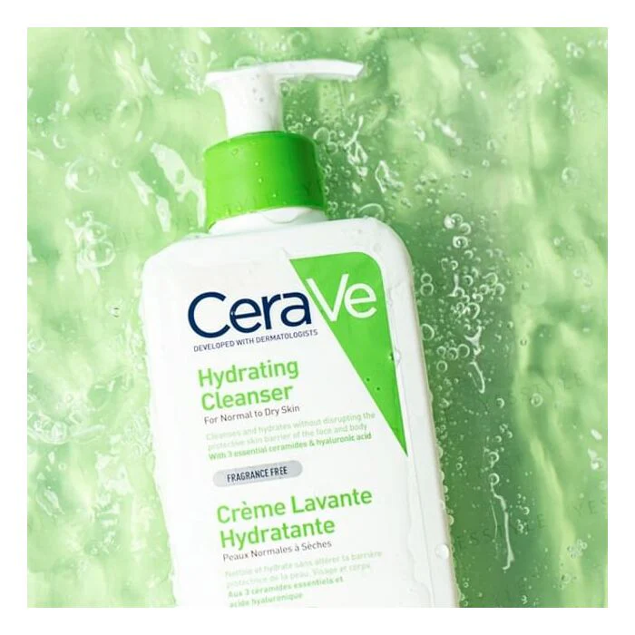 CeraVe Hydrating Cleanser For Normal to Dry Skin (With Pump) 236ml/8oz - Image 4