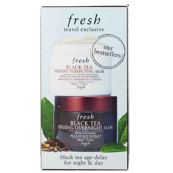 Fresh Black Tea Age-Delay For Night & Day Set: Black Tea Instant Perfecting Mask 100ml + Black Tea Firming Overnight Mask 100ml 2x100ml/3.3oz - Image 3