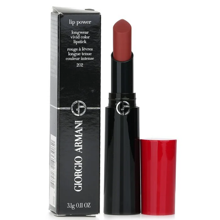 Giorgio Armani Lip Power Longwear Vivid Color Lipstick - # 202 Grazia 3.1g/0.11oz - Image 2