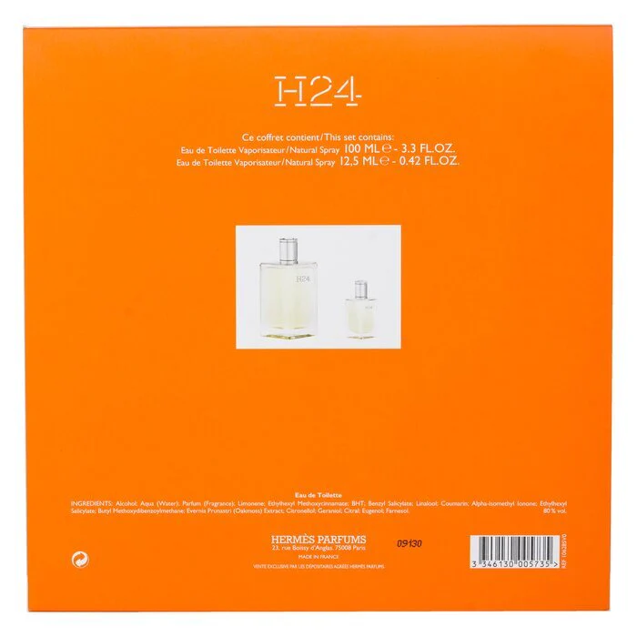Hermes H24 Coffret: Eau De Toilette Spray 100ml/3.3oz + Eau De Toilette Spray 12.5ml/0.42oz 2pcs - Image 3