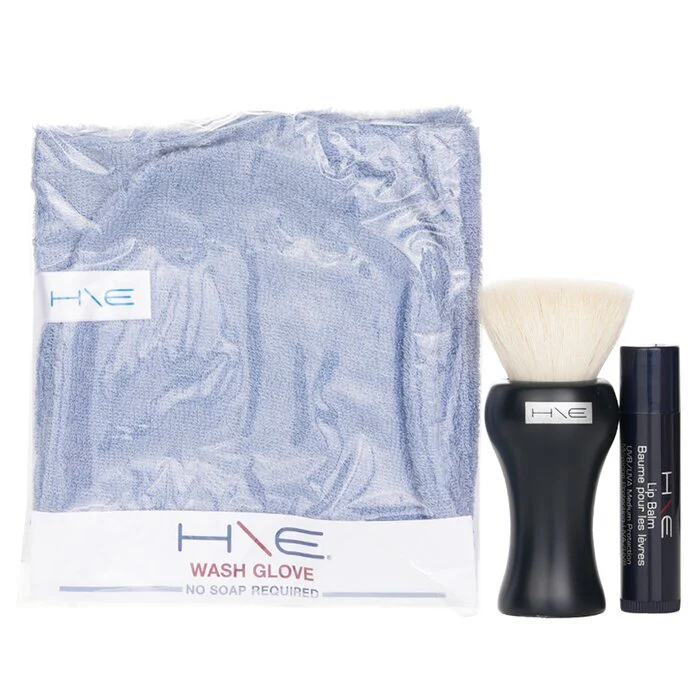 Jane Iredale H\E Minerals Kit: Lip Balm SPF 15 + Facial Brush + Wash Glove + Bag 3pcs+1bag - Image 3