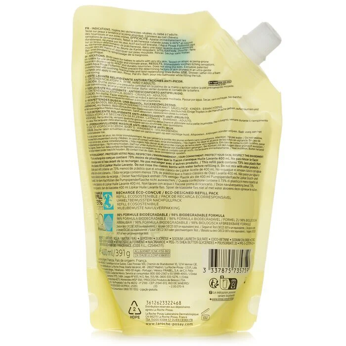 La Roche Posay Lipikar AP+ Anti-Irritation Cleansing Oil Eco-Refill 400ml/13.3oz - Image 3