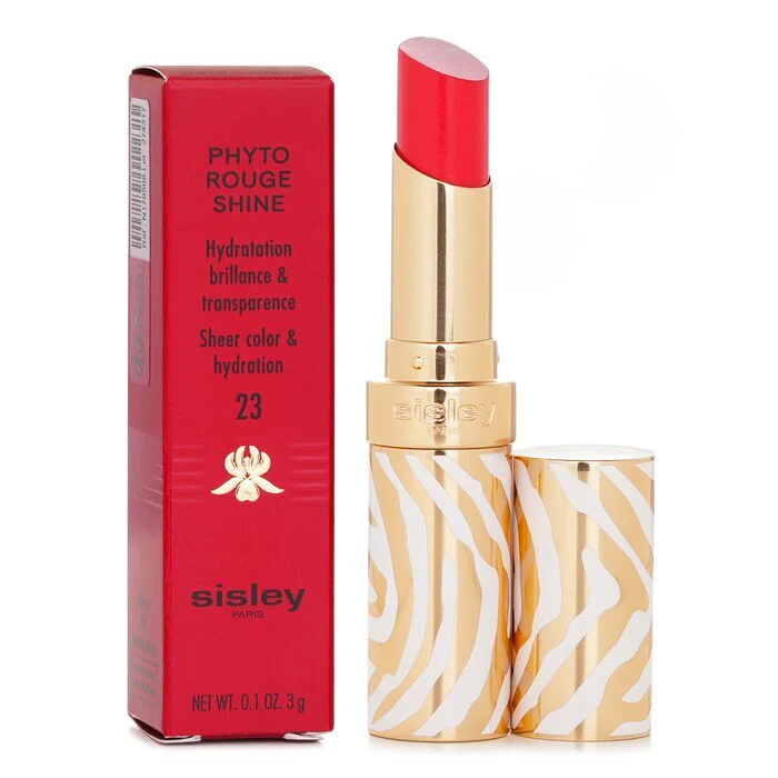 Sisley Phyto Rouge Shine Hydrating Glossy Lipstick - # 23 Sheer Flamingo 3g/0.1oz - Image 2