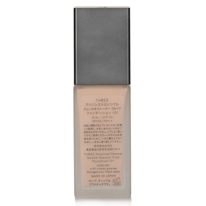 THREE Advanced Ethereal Smooth Operator Fluid Foundation SPF40 - # 101 30ml/1oz - Image 3