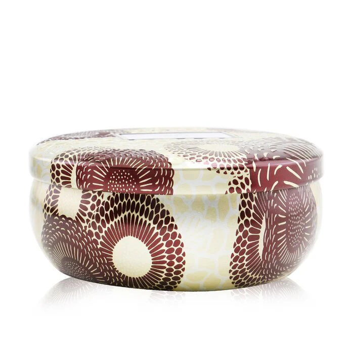 Voluspa 3 Wick Decorative Tin Candle - Gilt Pomander & Hinoki 340g/12oz - Image 3